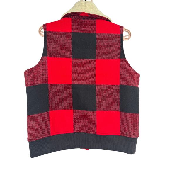 Woolrich Giant Buffalo wool vest plaid red size M - Picture 8 of 9